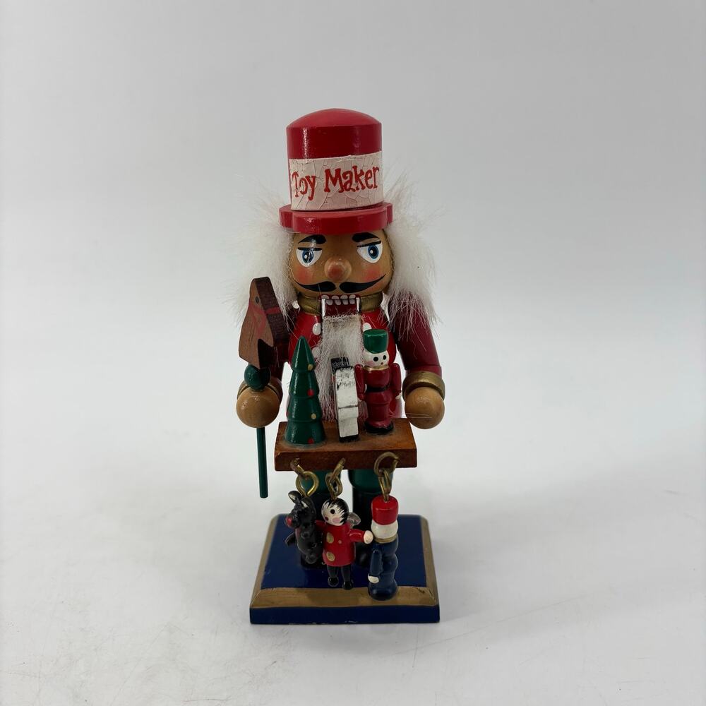 Vintage Nutcracker 6" Wooden Toy Maker Christmas Figure German Style Holiday